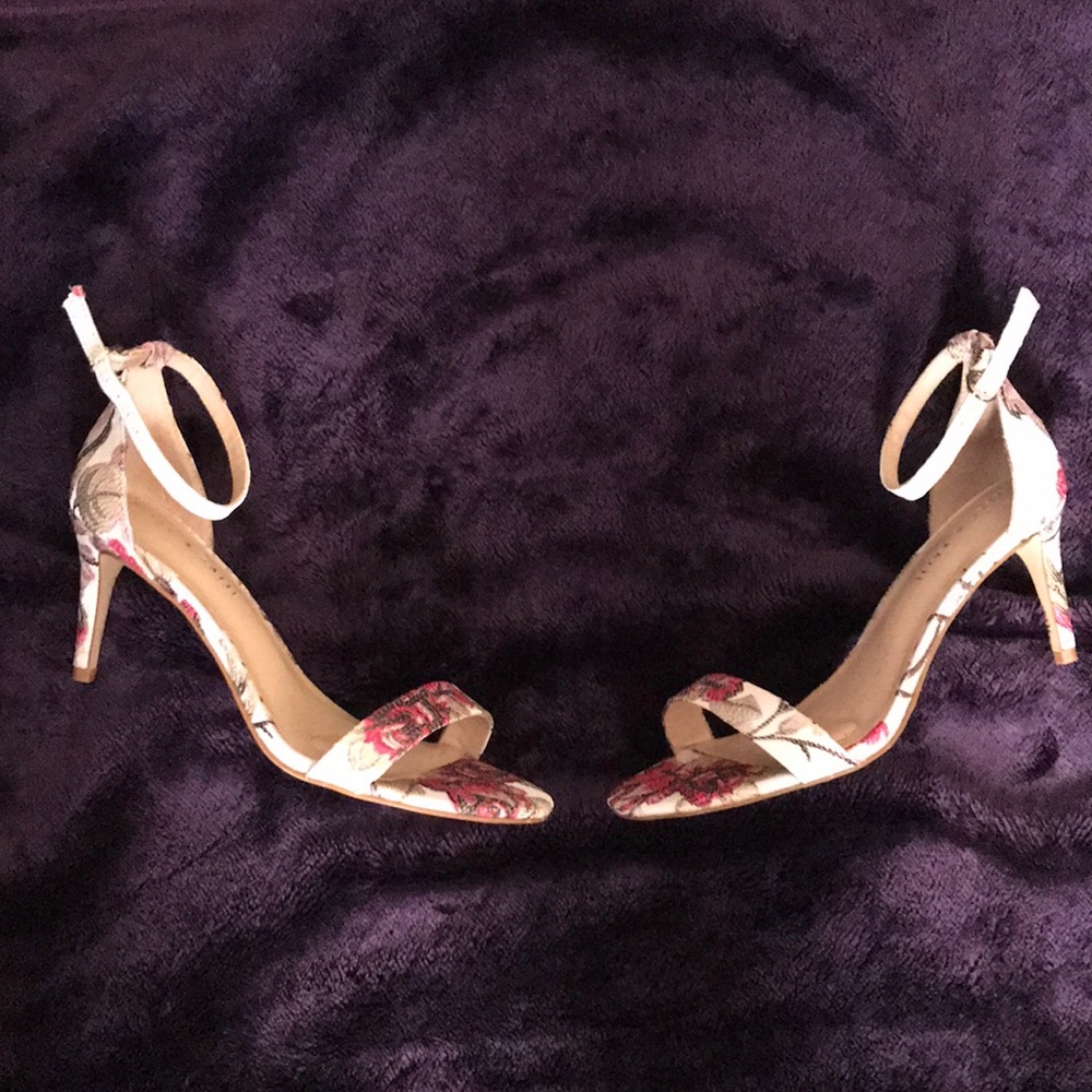 Multi colored kitten heel sandals